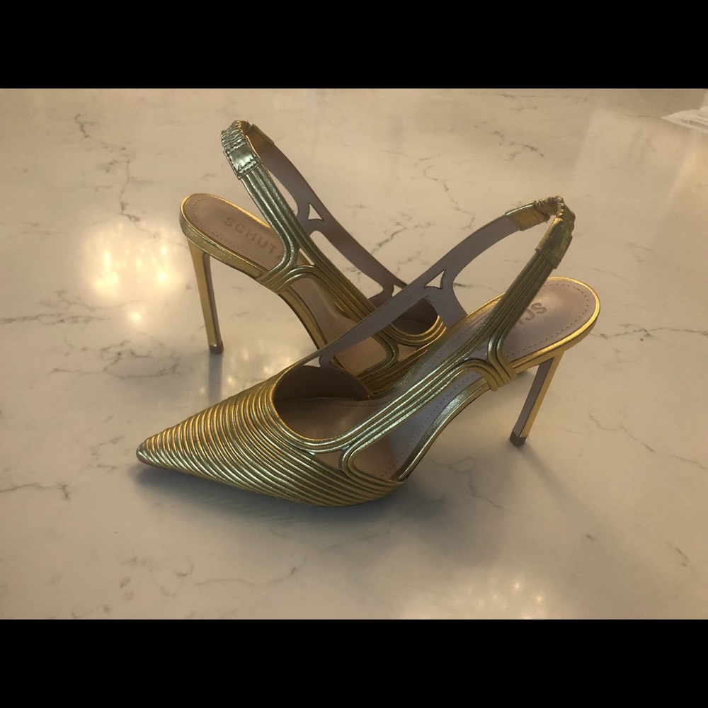 Gold Schutz Heels